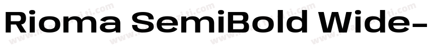 Rioma SemiBold Wide字体转换